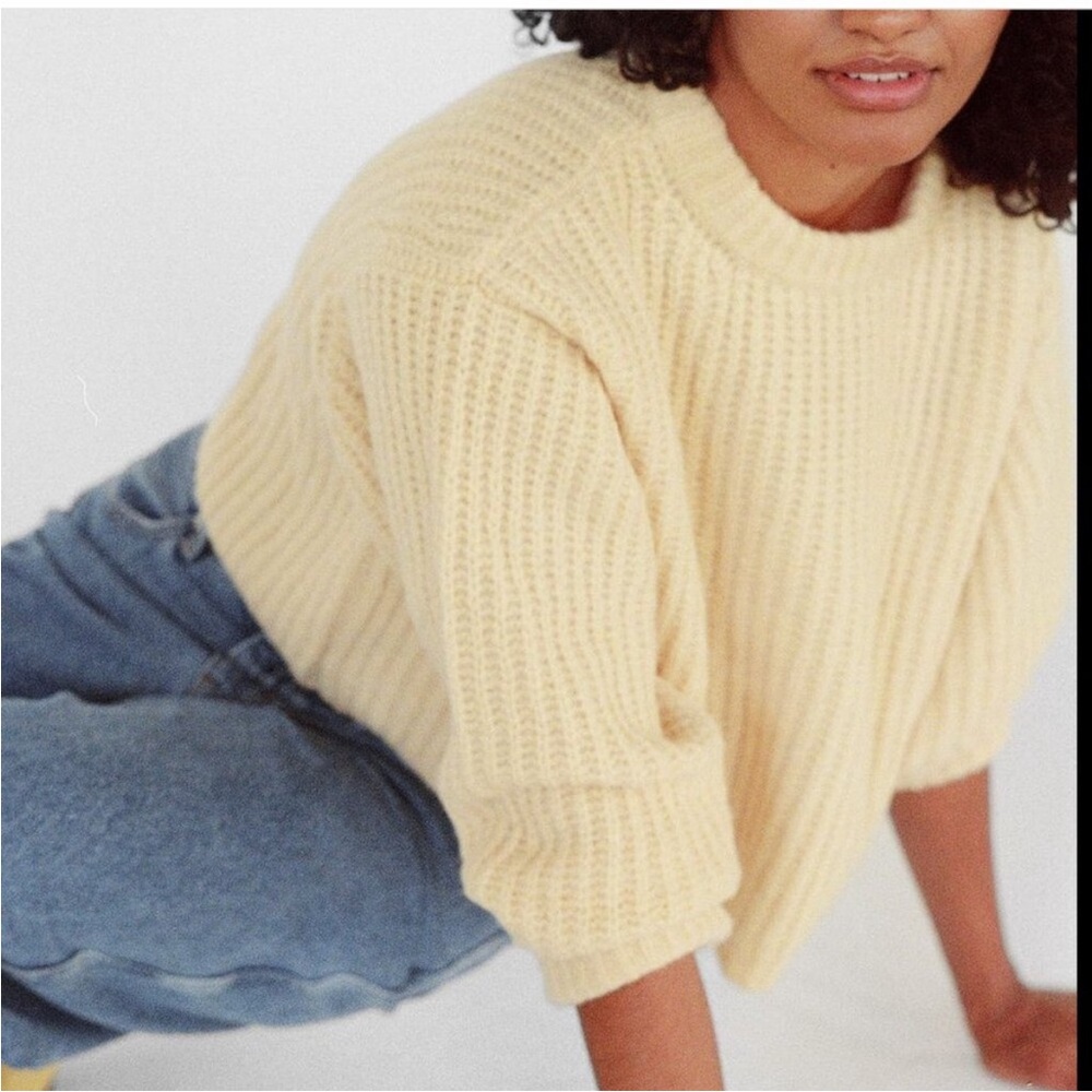 James Street Co Chunky Lowe Sweater in Butter